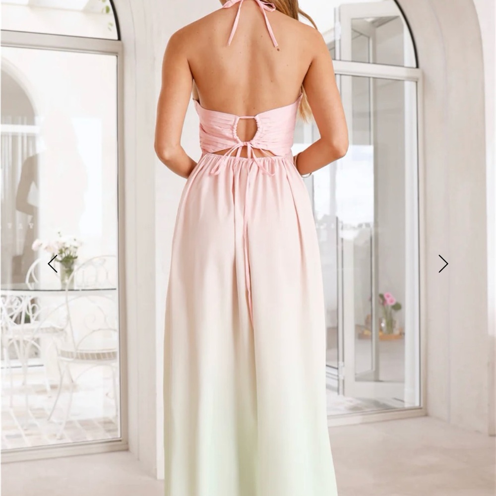 Hello Molly Pastel Pink and Green Maxi Dress - Picture 2 of 9